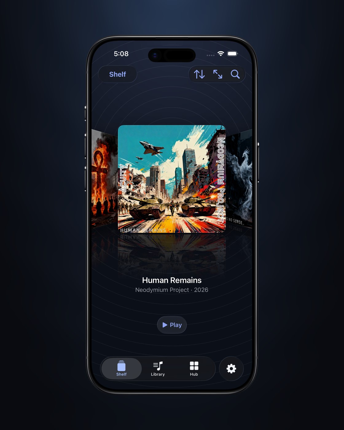 The Shelf in aud-io for iPhone.